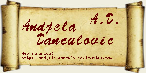 Anđela Dančulović vizit kartica